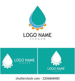 Water drop illustration logo vector design