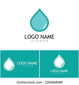 Water drop illustration logo vector design