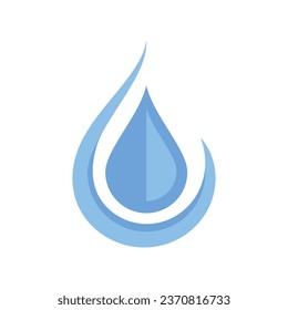 Water drop illustration logo vector design