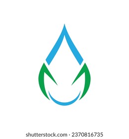 Diseño vectorial de la ilustración de la caída del agua