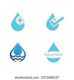 Diseño vectorial de la ilustración de la caída del agua