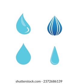 Water drop illustration logo vector design