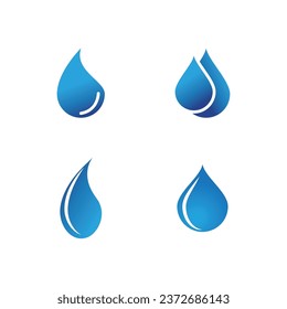Water drop illustration logo vector design