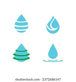 Water drop illustration logo vector design