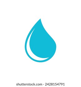 Water drop illustration logo vector design