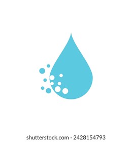 Water drop illustration logo vector design