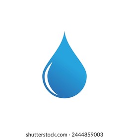 Water drop illustration logo vector design