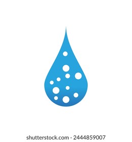 Water drop illustration logo vector design