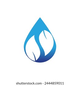 Water drop illustration logo vector design