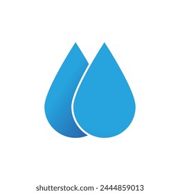 Water drop illustration logo vector design