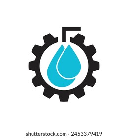 Water drop illustration logo vector design