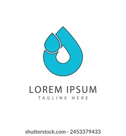 Water drop illustration logo vector design