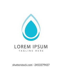 Water drop illustration logo vector design