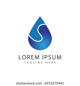 Water drop illustration logo vector design