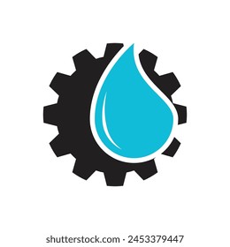 Water drop illustration logo vector design
