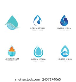 Wassertropfen Illustration Logo Vektorgrafik Design