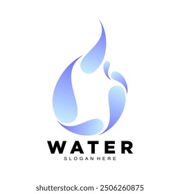 Wassertropfen-Illustration, Logo-Vektor