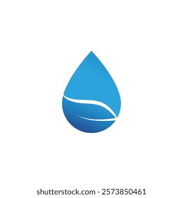 Water drop illustration logo vector design