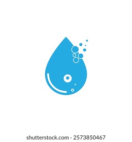 Water drop illustration logo vector design