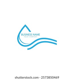 Water drop illustration logo vector design
