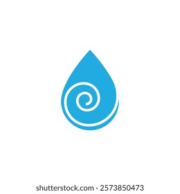 Water drop illustration logo vector design