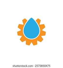 Water drop illustration logo vector design