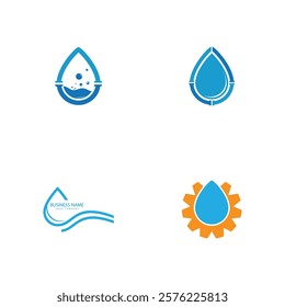 Water drop illustration logo vector design