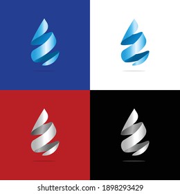 water drop illustration vector logo 