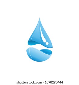 Water Drop Illustration Vector Logo 