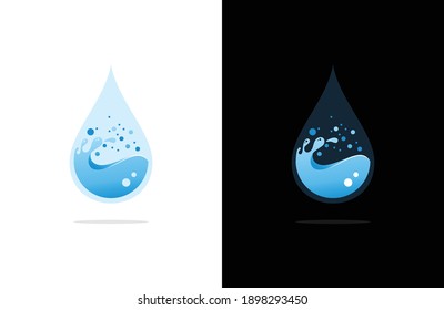 water drop illustration vector logo 