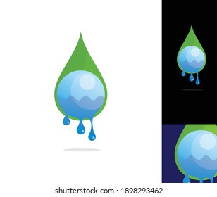 water drop illustration vector logo 