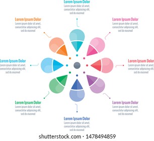 water drop infographic. business infographic. infographic template. ice cream infographic