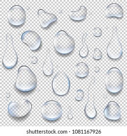 Water Drop Isolated Big Set With Gradient Mesh, Vector Illustration
