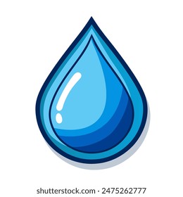 Water Drop isolated on white background. Vector illustration.