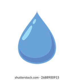 Vetor isolado de gota de água. ilustração gráfico vetorial de gota de água.