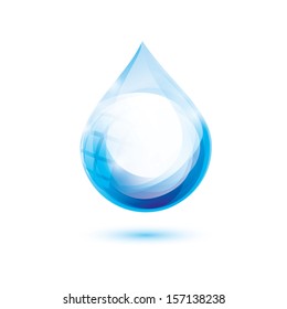 water drop isolated vector symbol, abstract icon