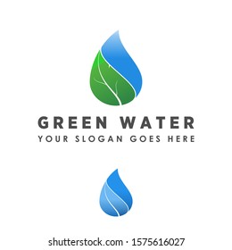 water drop with joining leaf image graphic icon logo design abstract concept vector stock. Can be used as a symbol associated with nature or green.