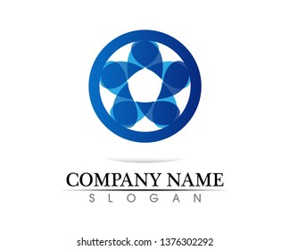 water drop kaleidoscope  Logo Template vector illustration design
