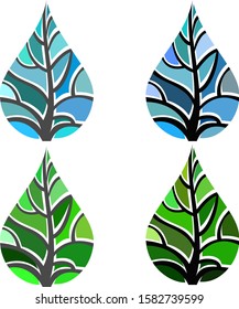 water drop or leaf icon, eco sign vector. water drop picture, organic logo