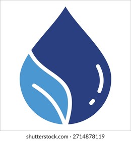 Wassertropfenblatt Symbol Element für Design
