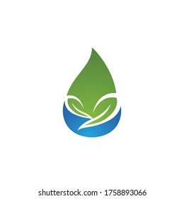 water drop and leaf logo 