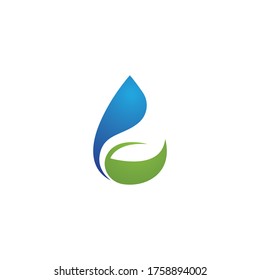 water drop and leaf logo 