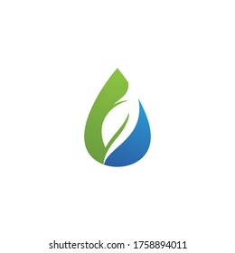 water drop and leaf logo 