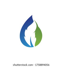 water drop and leaf logo 
