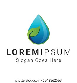 Water Drop and Leaf Logo Design Message Center Spa Logo Wellness
