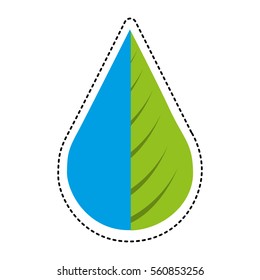 water drop and leaf plant vector illustration design