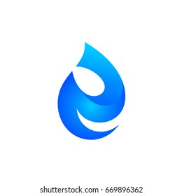 Water Drop Letter N Initial Logo Template