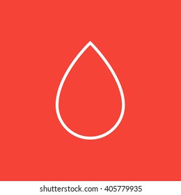 Icono de línea de caída de agua.