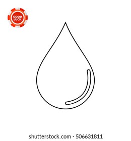 Water Drop Line Icon