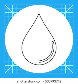 Water Drop Line Icon